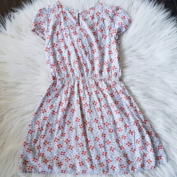 Gap Kids Easy Dress Summer Orange Floral Print Medium - Picture 2 of 8